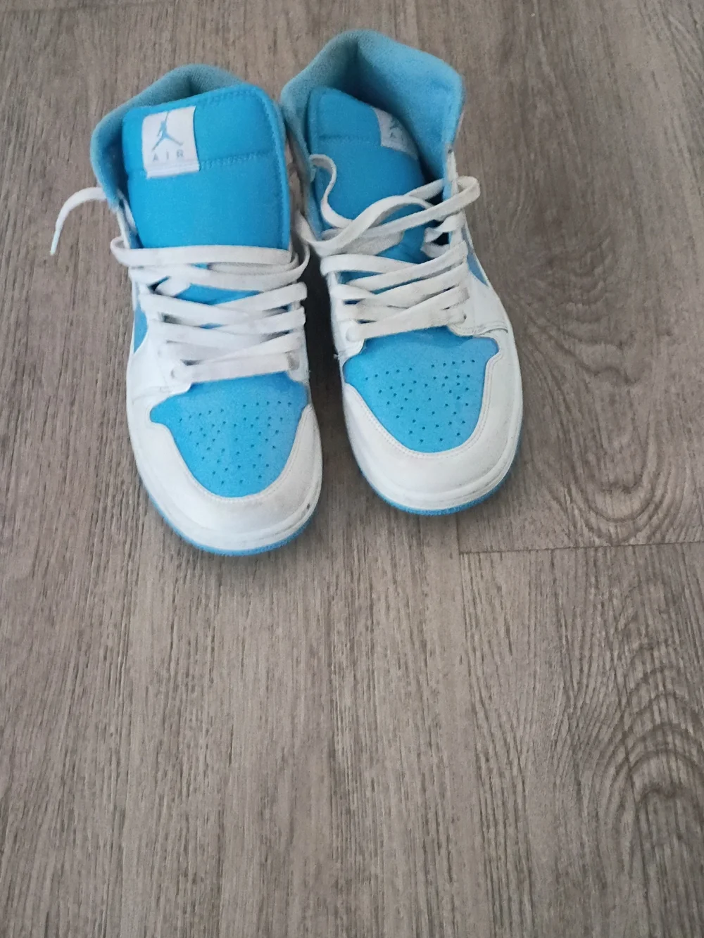Mens Blue And White Jordan 1 Se Mid